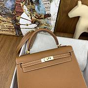 Hermes Kelly Epsom Tan Gold 25cm - 3