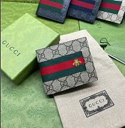 Gucci GG Web Wallet Beige Ebony 11x9x1.5cm - 1