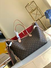 Louis Vuitton Neverfull Shopping Bag M41177 Monogram With Red - 1