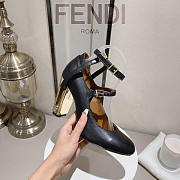 Fendi Delfina Black Leather High Heel Pumps 10.5cm - 1