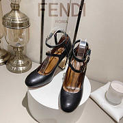 Fendi Delfina Black Leather High Heel Pumps 10.5cm - 5