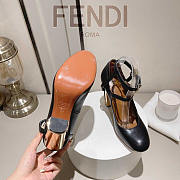 Fendi Delfina Black Leather High Heel Pumps 10.5cm - 4