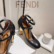 Fendi Delfina Black Leather High Heel Pumps 10.5cm - 2