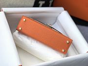 Hermes Mini Kelly Epsom Orange Gold 19cm - 5