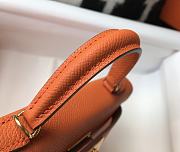 Hermes Mini Kelly Epsom Orange Gold 19cm - 4