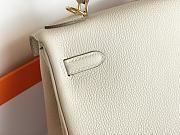 Hermes Kelly 25 Togo White Gold Hardware 25cm - 2