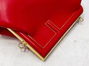 Fendi First Small Red Leather Bag 26x9.5x18cm - 6