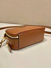 Prada Odette Leather Mini Bag Cognac 18.5x13x6.5cm - 6