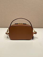 Prada Odette Leather Mini Bag Cognac 18.5x13x6.5cm - 4