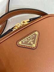 Prada Odette Leather Mini Bag Cognac 18.5x13x6.5cm - 2