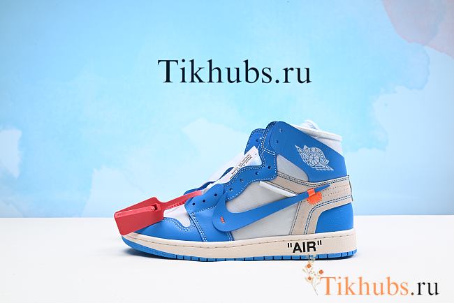 Nike Air Jordan 1 Off White University Blue Sneakers - 1