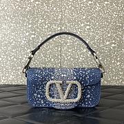 Valentino Small Loco Denim Blue Shoulder Bag 20x11x5cm - 1