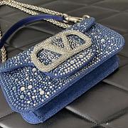 Valentino Small Loco Denim Blue Shoulder Bag 20x11x5cm - 6