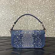 Valentino Small Loco Denim Blue Shoulder Bag 20x11x5cm - 5