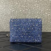 Valentino One Stud Chain Bag Denim Blue 19x14x11cm - 5