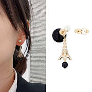 Dior Tribales Earrings Gold White Black Resin - 3
