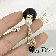 Dior Tribales Earrings Gold White Black Resin - 2