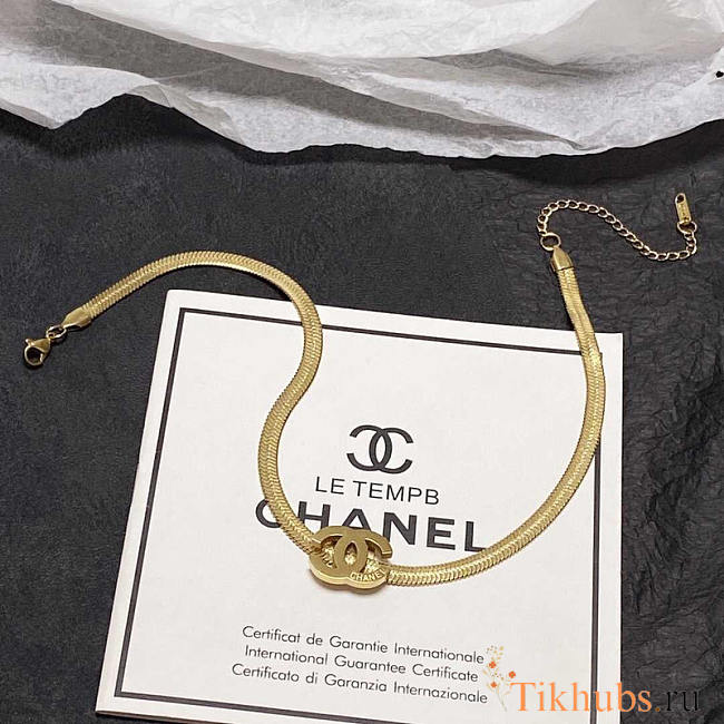 Chanel Snake Bone Necklace Gold - 1