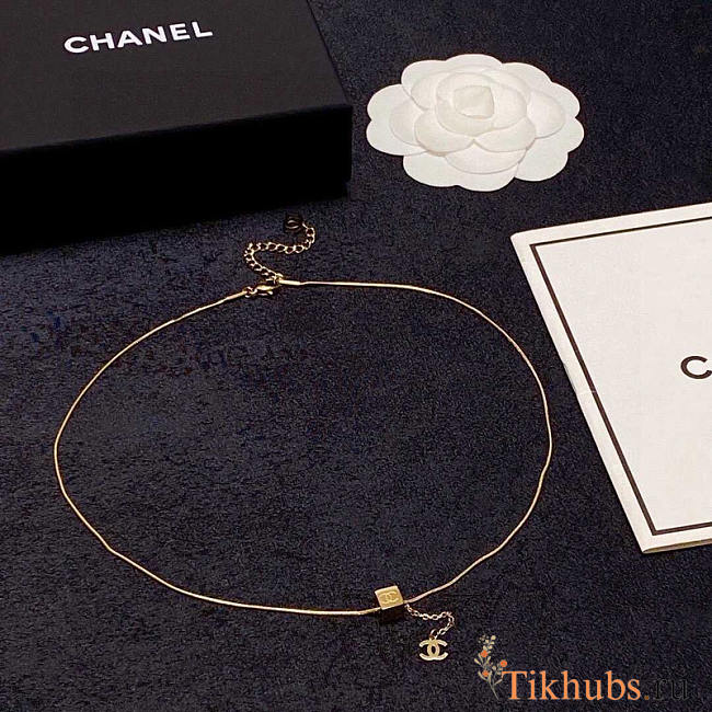 Chanel CC Pendant Necklace Gold - 1