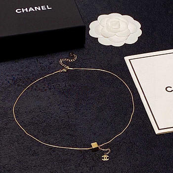 Chanel CC Pendant Necklace Gold