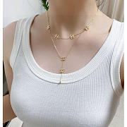 Chanel Logo Necklace Gold - 4