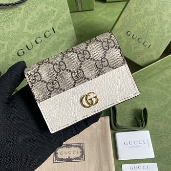 Gucci GG Marmont Card Case Wallet White 11x9x3cm