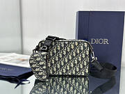 Dior Saddle Tripple Pouch Oblique Blue 23.3 x 16.5 x 4.3 cm - 5