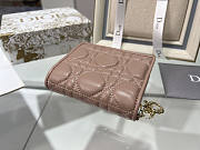 Dior Two-Fold Wallet Rose Pink Size 11 x 9 x 3.5 cm - 3