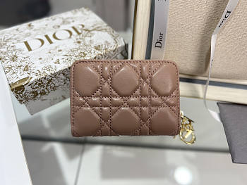 Dior Wallet Card Holder Rose 11x9cm