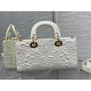 Dior Lady D-joy Latte Lambskin with Ornamental 26 x 13.5 x 5 cm - 2