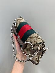 Gucci Horsebit Chain Small Shoulder Bag Beige 27x11.5x5cm - 4