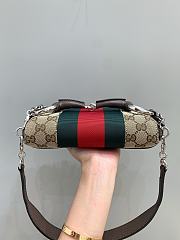Gucci Horsebit Chain Small Shoulder Bag Beige 27x11.5x5cm - 2