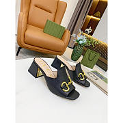 Gucci Women's Slide Sandal With Horsebit Black 8cm - 1