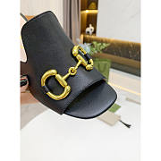 Gucci Women's Slide Sandal With Horsebit Black 8cm - 3