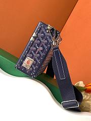 Goyard Cassette Trunk Bag Navy Blue 15x6.5x21cm - 6