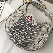 Bvlgari Serpenti Ellipse Crossbody Bag Silver 19.5x20x5cm - 2