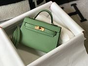 Hermes Mini Kelly Green Gold 19cm - 1