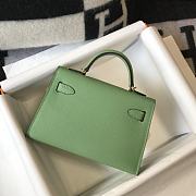 Hermes Mini Kelly Green Gold 19cm - 3