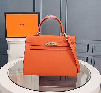 Hermes Kelly Epsom Orange Gold 25cm