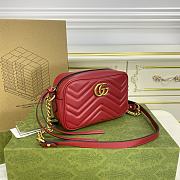 Gucci Mini Marmont Camera Red 18x12x6cm - 5