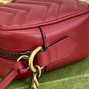 Gucci Mini Marmont Camera Red 18x12x6cm - 3