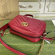 Gucci Mini Marmont Camera Red 18x12x6cm - 2