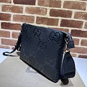 Gucci Jumbo GG Medium Messenger Bag Black 31×24.5×5cm - 4