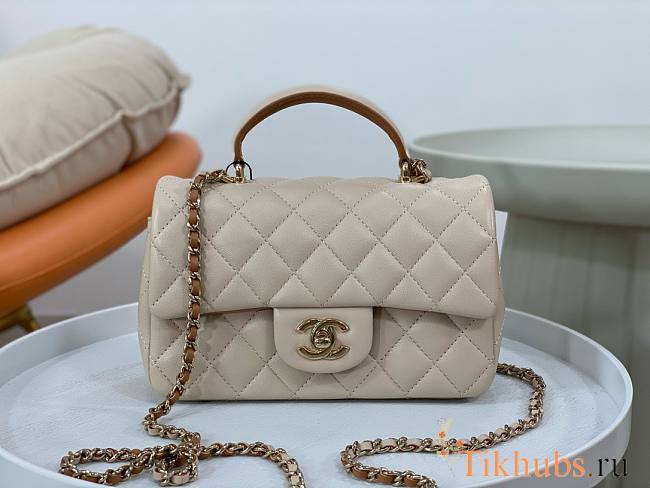 Chanel Top Handle Flap Bag 20cm - 1