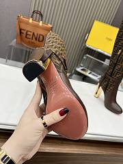 Fendi Delfina Brown Leather High-heeled Boots 10cm - 2