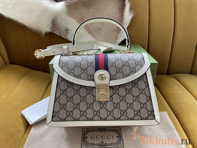 Gucci Ophidia Small Top Handle Bag White 25x17.5x7cm - 1