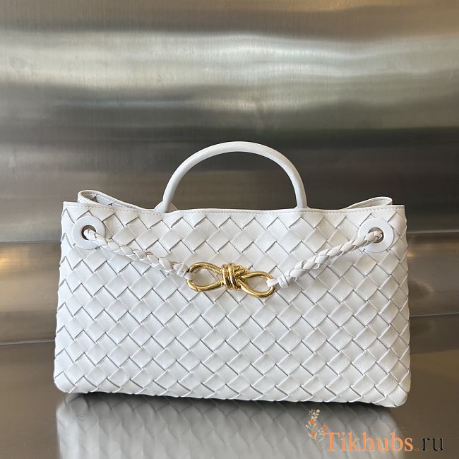 Bottega Veneta Small East/West Andiamo White 29x18x10cm - 1