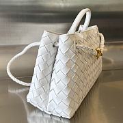 Bottega Veneta Small East/West Andiamo White 29x18x10cm - 3