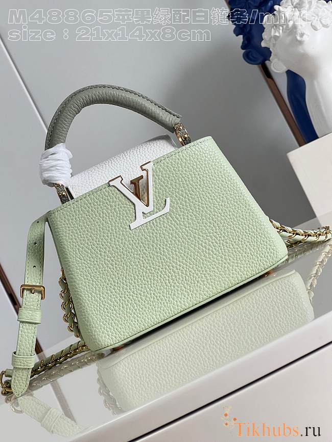 Louis Vuitton Mini LV Capucines Green White 21x14x8cm - 1