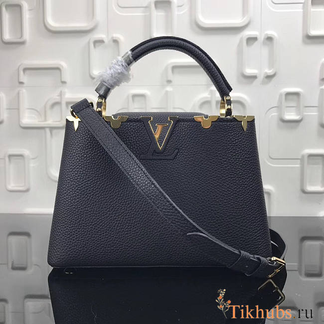 Louis Vuitton LV Capucines BB Black Gold 27x18x9cm - 1